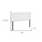 Homeroots White Linen Blend Upholstered Full Headboard 490176 - alternate 3
