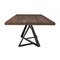 Homeroots 87" Walnut And Black Rectangular Manufactured Wood And Iron Dining Table 486040 - alternate 1
