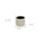 Homeroots Off White Ceramic 25 Ounce Dotted Round Distressed Pot Planter 487417 - alternate 4