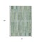 Homeroots 8' X 10' Artichoke Green And Teal Blue Striped Washable Indoor Outdoor Area Rug 631524 - alternate 3