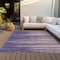 Homeroots 3' X 5' Purple Copper And Ivory Striped Washable Indoor Outdoor Area Rug 597283 - alternate 4