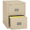 Fireking 17-3/4" W 2 Drawer File Cabinet, Parchment, Letter 2P1831-CPA - alternate 3
