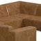 Homeroots 144in Brown Leather Modular Wood Sofa 641866 - alternate 5