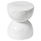 Leisuremod Sage Fiberstone Side Table, Half-Round Hourglass Design, Weatherproof, Fully Assembled SST16MW - alternate 1