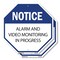Signmission Notice Alarm and Video Monitoring i, 10 inch X 10 inch, Aluminum Metal Signs, 2PK OC-A-2PACK-10-325 - alternate 1