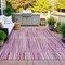 Homeroots 8' X 10' Blush And Ivory Striped Washable Indoor Outdoor Area Rug 631530 - alternate 4