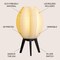 Jonathan Y Wavy 16.5 in. Modern Contemporary Plant-Based PLA 3D Printed Dimmable LED Table Lamp, White/Black USA1000A - alternate 3