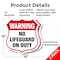 Signmission Pool Safety Shield Sign Warning No Lifeg, 18 inch X 18 inch, Plastic Sign, 2PK SHI-P-2PACK-18-431 - alternate 2