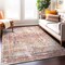 World Rug Gallery Transitional Distressed Machine Washable Non Slip Area Rug 5 ft x 7 ft Multi 6030MULTI5X7 - alternate 1