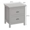 Homeroots 16" Gray Two Drawer Solid Wood Nightstand 518914 - alternate 4