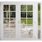 Vdomdoors Front Exterior Prehung Metal-Plastic Double Doors Clear Glass / MANUX 8100 White Silk / Office Comm MANUX8100DEXD-WS-W72+14xH80-LH-I - alternate 1