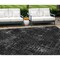 Homeroots 8' X 10' Charcoal Gray And Silver Geometric Washable Indoor Outdoor Area Rug 588295 - alternate 1