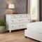 Homeroots 62" White Solid Wood Seven Drawer Double Dresser 524108 - alternate 6