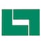 Brady ToughStripe Floor Marking Tape L-Shaped Corner Marks, Solid Color, Green, 4in x 10in, 20PK 104455 - alternate 1