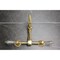 Kingston Brass Two-Handle Wall Mount Bridge Kitchen Faucet, Brushed Brass KS1247WLL - alternate 4