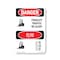 Signmission OSHA Danger Sign, 10" Height, Rigid Plastic, Forklift Traffic Be Alert Bilingual, VC-1265 OS-DS-P-710-VC-1265 - alternate 1
