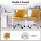 Yssoa Simple Deluxe Armless Office Desk Chair, Modern Cute Swivel Vanity Chair Comfy Home Office Chairs w 3A88HKCHAIROFFICEYLW01 - alternate 2