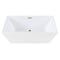 Kingston Brass 59" Acrylic Rectangular Double Ended Freestanding Tub with Drain, Glossy White/Brushed Brass VTSQ593223C417 - alternate 1