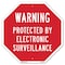 Signmission Warning Protected by Electronic Sur, 10 Inch X 10 Inch, Aluminum Metal Signs OC-A-10-332 - alternate 1