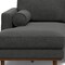 Homeroots 102" Gray Fabric Sofa With Brown Legs 641041 - alternate 4