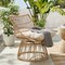 Alaterre Furniture Alaterre Servana Outdoor Swivel Wicker Chair with Cushion Tan Boho Patio Lounger Design 80-OUTD-SERAVA-CH - alternate 2