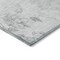 Homeroots 8' Gray Charcoal And Silver Round Floral Washable Indoor Outdoor Area Rug 583138 - alternate 5