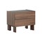 Homeroots 20" Walnut Brown and Gray Faux Marble Two Drawer Nightstand 527617 - alternate 3