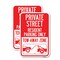 Signmission Private Street Sign Private Street Resident Parking Onl, 18'' X 24'', Heavy Gauge Aluminum, 2PK A-1824-2PACK-23240 - alternate 1