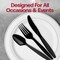 Smarty Had A Party Black Plastic Disposable Forks (1000 Forks), 1000PK 420F-BK-CASE - alternate 4