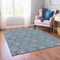 Homeroots 10' X 14' Navy Blue Ivory And Taupe Floral Medallion Washable Indoor Outdoor Area Rug 614610 - alternate 2