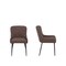 Homeroots Set of Two Brown and Black Faux Leather and Wood Dining Side Chairs, 2PK 716266 - alternate 4