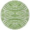 Homeroots 8' Green And Ivory Round Animal Print Washable Indoor Outdoor Area Rug 600608 - alternate 5