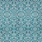 Homeroots 8' X 10' Teal Blue And Ivory Damask Washable Indoor Outdoor Area Rug 595196 - alternate 2