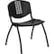 Flash Furniture Stack Chair, Plastic, Black RUT-NF01A-BK-GG - alternate 1
