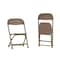 Flash Furniture Kids Brown Plastic Folding Chair, PK2 2-Y-KID-BN-GG - alternate 1