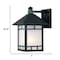 Homeroots Petite Matte Black Frosted Glass Lantern Wall Light 398639 - alternate 4