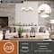 Vaxcel Sloane 5 Light LED Gold Satin Brass Mid-Century Modern Chandelier with White Glass Globes H0281 - alternate 6