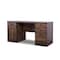 Homeroots 59" Walnut Wood Pedestal Computer Desk With Four Drawers 568261 - alternate 4