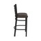 Holland Bar Stool Co 30" Stationary Bar Stool, Black Wrinkle, Rein Coffee Seat 40030BW025 - alternate 4