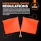 Xpose Safety 18in x 18in Orange Warning/Safety Flag with 28in Wood Staff, 50PK WF28-18-50-X - alternate 2