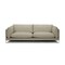 Homeroots 96" Taupe Leather Sofa With Silver Legs 488836 - alternate 2