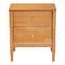 Baxton Studio Lucera Mid-Century Oak Brown 2-Drawer Bobbin Nightstand 257-14123-ZORO - alternate 6