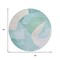 Homeroots 8' Pale Aqua And Beige Round Abstract Washable Indoor Outdoor Area Rug 630455 - alternate 4