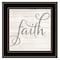 Homeroots Simple Words Faith 2 Black Framed Print Wall Art 405333 - alternate 1