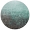 Homeroots 8' Teal Blue And Dark Gray Round Ombre Washable Indoor Outdoor Area Rug 602901 - alternate 5