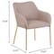 Leisuremod Zaire Collection Modern Dining Chair, Gold Legs and Taupe Fabric ZDC52TP - alternate 4