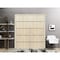 Sartodoors Sliding Closet Double Bi-fold Doors, Planum 0015 Natural Veneer and Aluminum Strips, Sturdy Tracks PLANUM0015DBF-SHP-96 x 96 (4* 24x96) - alternate 3