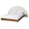 Baxton Studio Bernice Japandi Cream Boucle and Walnut Brown Wood Queen Bed 257-14059-ZORO - alternate 1