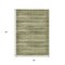 Homeroots 3' X 5' Green And Beige Striped Washable Indoor Outdoor Area Rug 631491 - alternate 6