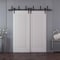 Sartodoors Sliding Closet Barn Bypass Doors 72x80 inches White Solid Core Modern Interior ROYAL9888BBB-EMAL-72 - alternate 1